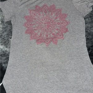 Gray Graphic Women's Top